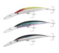 Dr.Fish 3 Pack Minnow Jerkbait 7" 13ft Deep Diving Lure Saltwater Hard Fishing Lures, Fishing Trolling Lures Fishing Freshwater Fishing Plugs Mackerel Bluefish Bass Trout Walleye