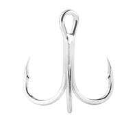 Dr.Fish 30 Pack Hybrid Fishing Treble Hooks 2X Strong, #14-#3/0, Triple Hooks High Carbon Steel Hollow Point, Replacement Hard Lures Crankbait Freshwater Saltwater #8