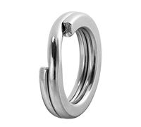 Dr.Fish 60 Pieces Stainless Steel Split Rings Hyper Wire Flattened for Heavy Duty Fishing Lures Hook Connectors for Saltwater Equipment, #8, 100Lb, 10.5mm