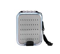 Dr.Fish Fly Fishing Box Waterproof Lightweight ABS Plastic Streamer Case Double Sided Deep Slot Transparent Lid Clear Holder for Storage Size XS