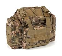 Dr.Fish Lightweight Fishing Bag Multi-Pockets Holdall Shoulder Waist Handbag Water-Resistant Fishing Tackle Carryall for Outdoors Hiking Hunting Travel(Desert Camouflage)