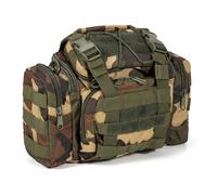 Dr.Fish Lightweight Fishing Bag Multi-Pockets Holdall Shoulder Waist Handbag Water-Resistant Fishing Tackle Storage Carryall for Outdoors Hiking Hunting Camping Travel(Jungle Camouflage)