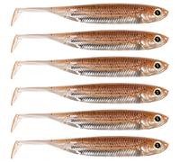 Dr.Fish Paddle Tail Swimbaits, Soft Fishing Lures for Bass Fishing, Freshwater Soft Plastic Baits Swim Shad Bait Minnow Lures Drop Shot, 2.7 Inches Light Brown