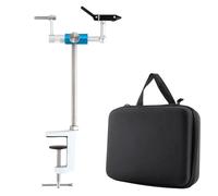 Dr.Fish Rotary Fly Tying Vise Aluminum Alloy Fly Vise with Portable Case, 360 Degree Rotation Ultra Light Fly Tying Tools Jig Tying Vise C-Clamp Mount Flexible Fly Fishing Vise Kit