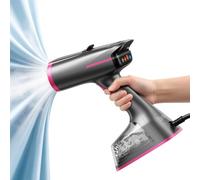 Dr.flash Vacuum Garment Steamer,2-in-1 Handheld Clothes Steam&Iron for Home | 1400W, 6000Pa Strong Suction, 270ml Tank, Fast Heat-up, 3 Modes LED Display, Home & Travel Fabric Wrinkle Remover, 220-240V