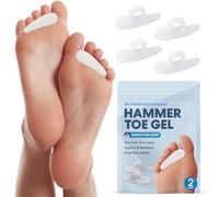 Dr. Frederick’s Original Hammer Toe Cushions - 4 Hammertoe Gel Pads - Claw Toe - Temporary Corrector - Great for Diabetic Feet