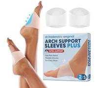 Dr. Frederick's Original Arch Support Sleeves Plus - 2 ct - Relief for Flat Feet & Arch Pain - Orthotic Support for Men & Women - Small/Medium