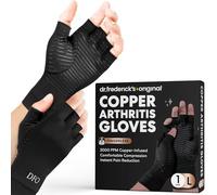 Dr. Frederick's Original Copper Comfort Arthritis Glove - 2 Gloves - Perfect Computer Typing Gloves - Fit Guaranteed - Large