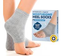 Dr. Frederick's Original Moisturising Heel Socks (2 Pairs) for Women & Men - Overnight Care for Dry Cracked Heels with SootheFast Gel Lining, Olive Oil, Jojoba Oil & Vitamin E - One Size Fits Most