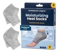 Dr. Frederick's Original Moisturising Heel Socks, Grey, One Size, 2 Pairs