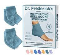 Dr. Frederick's Original Moisturizing Fuzzy Heel Socks - 2 Pairs - Cozy Gel-Lined Sleep Socks for Women & Men - Soothing Dry Cracked Feet - Cracked H