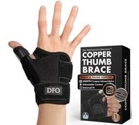 Dr. Frederick's Original Reversible Copper Infused Wrist Thumb Brace - 1 Brace - Spica Splint for De Quervain’s Tendonitis, Arthritis, CMC, Pain Relief - Left or Right Hand - Fits Men and Women
