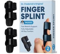 Dr. Frederick's Original Trigger Finger Splint - 2ct - Finger Splint for Trigger Finger Pain - Mallet Finger Splint - Finger Brace for Arthritis, Injury, Sprain - Fits Index, Middle, & Ring Finger