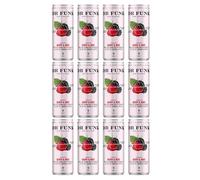 Dr. Funk Berry & Rose Sparkling Flavoured Water with NO Sugar & NO Calories, with 7 essential nutrients, vitamins and minerals. 12 Cans x 330ml