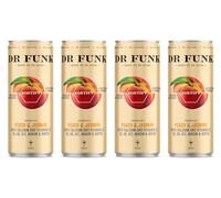 Dr. Funk FORTIFY Sparkling Peach & Jasmine flavoured water with NO Sugar & NO Calories with 7 added nutrients Calcium, Vitamins B6, B12, C, D3, niacin and biotin (Pack of 4)