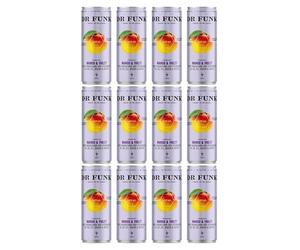 Dr Funk Mango & Violet Sparkling Flavoured Water with NO Sugar & NO Calories with 7 essential nutrients, magnesium, vitamins and essential minerals, 12 x 330ml