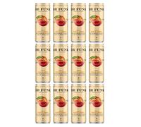 Dr. Funk Peach & Jasmine Sparkling Flavoured Water with NO Sugar NO Calories NO Artificial Sweeteners with Calcium and Vitamins C, D3, B6, B12, Niacin (B3) and Biotin (B7) Pack of 12 x330ml cans