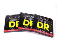 DR Guitar Strings 3 Pack Electric Legend Flat Wound Stainless Steel 13-54