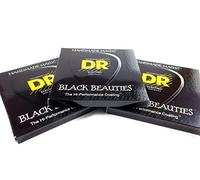DR Guitar Strings Acoustic 3-Pack K3 Black Beauties Coated 11-50 Custom Light