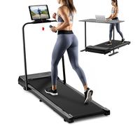 DR.GYMlee 3 in 1 Walking Pad Treadmill, Folding Under Desk Treadmill with Handle, Quiet Compact Running Machine 1-10 km/h for Home Office, Walking & Jogging with Remote & LED Display