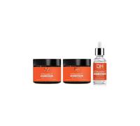 Dr H Vitamin C Anti-Ageing Skincare Kit - Day & Night Moisturiser (60ml), Anti-Aging Facial Serum (30ml) - Nourishing, Radiant Skin with Vitamin C, Vitamin E & Coconut Oil
