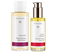 Dr. Hauschka - Bundles Duo: Rose Nurturing Bath Essence 100ml & Rose Nurturing Body Oil 75ml for Women