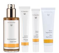 Dr. Hauschka - Bundles Set: Facial Toner 100ml, Cleansing Cream 50ml, Eye Cream 12.5ml & Rose Day Cream 30ml for Women