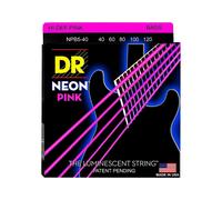 DR Hi-Def Neon Bass Strings Set Pink 040-120