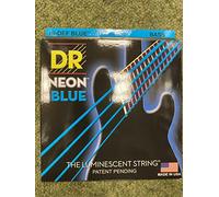 'Dr HiDef Blue Neon Medium 045, 065 085 " - 105 String Set for 4-string Electric Bass Guitar/FLUORESCENT (Glow in the Dark)