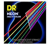 DR Strings – Hi-Def Neon Multi-Color Acoustic – Lite