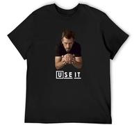 Dr House Md Men T-Shirt Cotton Crewneck Short Sleeve Shirt Unisex Tee Black M