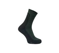 Dr Hunter Men's 1 Pack Reinforced Heel & Toe Merino Wool Hiking Socks in Green | Size: 12-14 Dr Hunter Green 12-14