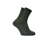 Dr Hunter Men's 2 Pack 100% Cotton Hiking Boot Socks in Green | Size: 12-14 Dr Hunter Green 12-14