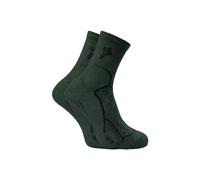 Dr Hunter Men's 2 Pack Cotton Hiking Boot Socks with Silver Technology in Green | Size: 12-14 Dr Hunter Green 12-14