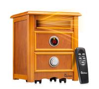 DR. INFRARED HEATER 1500W Advanced Dual Heating System with Nightstand Design Furniture Grade Cabinet Remote Control Cherry DR999