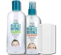 Dr J’s Head Lice Prevention Kit - Natural Tea Tree & Lemon Eucalyptus - Lice Shampoo, Repellent Spray & Nit Comb - Nit & Lice Defence for Kids & Adults - 3-Piece Bundle