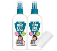Dr J’s Head Lice Repellent Spray for Kids - 2 x 150ml Leave-in Conditioning Lice Prevention with Premium Nit Comb - Tea Tree & Lemon Eucalyptus - Daily Anti Lice Hair Spray for Children and Families