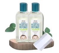 Dr J’s Head Lice Treatment Shampoo Bundle - 2 x 250ml Natural Tea Tree and Lemon Eucalyptus Nit Shampoos with Strong Nit Comb - Lice Treatment for Kids and Adults - Daily Prevention and Removal Kit