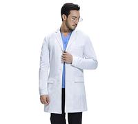 Dr. James Consultation Styled Premium Lab Coat for Men, Multiple Pockets, Tailored Fit, Button Closing, 36" Length