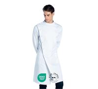 Dr. James Premium Howie Style Unisex Lab Coat for Men & Women, White Professional Coat, OEKO-TEX Certified Fabric, Cuffed Sleeves, Classic Fit, Snap/Popper Closing (2XS (Men 2XS / Women XS))