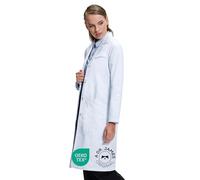 Dr. James Premium Lab Coat for Women, Classic/Regular Fit, Concealed Press Stud Fastening, Multiple Pockets, 37" Length, OEKO-TEX® Certified Fabric (Regular/Classic Fit, UK 4)