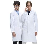 Dr. James Premium Unisex Lab Coat for Men & Women, Phone & Tablet Pockets, Classic Fit, Concealed Snap Closing (M (Men M/Women L))