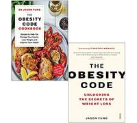 Dr Jason Fung 2 Books Collection Set The Obesity Code Cookbook, The Obesity Code