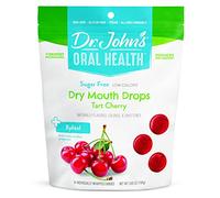 Dr. John’s Oral Health Sugar Free Candy, Healthy Dry Mouth Drops with Zero Sugar, Low Calorie Snacks, Keto Friendly Hard Candy Sweets, Tart Cherry, 24 Count, 3.85 OZ