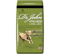 Dr John Wheat-Free Hypoallergenic Dry Dog Food - Lamb with Rice Dog Food 12.5kg - Complete Nutrition for Adult and Senior Dogs with Sensitive Digestion