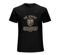 Dr. Jones Archaeology Mens T-Shirt Funny 80S Movie Costume Party Indiana (Black L)