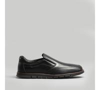 Men's Dr Keller Adonis Leather Slip-On Shoes (12 UK, Black)