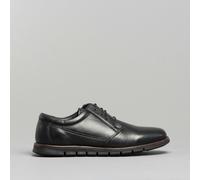 Dr Keller ANGUS Mens Leather Derby Shoes Black - UK 8