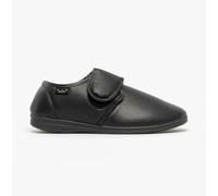 Dr Keller Chris Mens Black Easy Fasten Slipper - Size 12 UK - Black