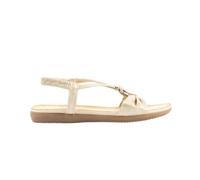 Dr Keller Jan Metallic Flat Sandals Gold 3 UK